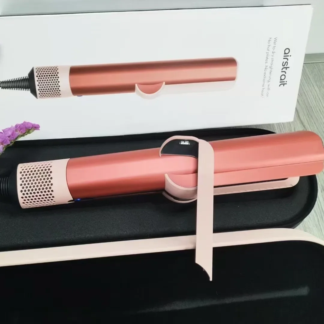 HT01 Hair Straightener Airstrait Hair Straightener Dryer 2-in-1 مكاوي تجعيد الشعر  Plancha De Cabello מברשת שיער Secador