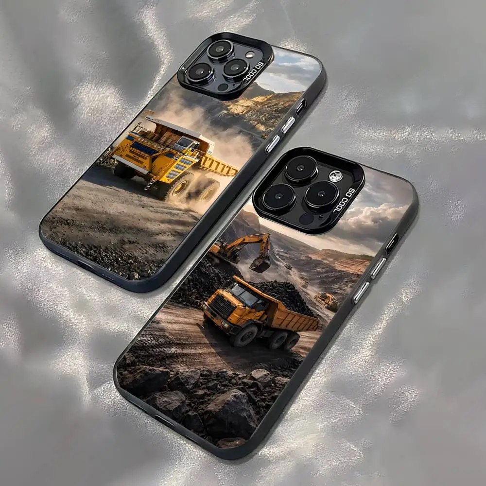 

Classic C-Caterpillares Truck For iPhone 17,16,15,14,13,12,11,Pro,MAX Black Candy Matte Cover