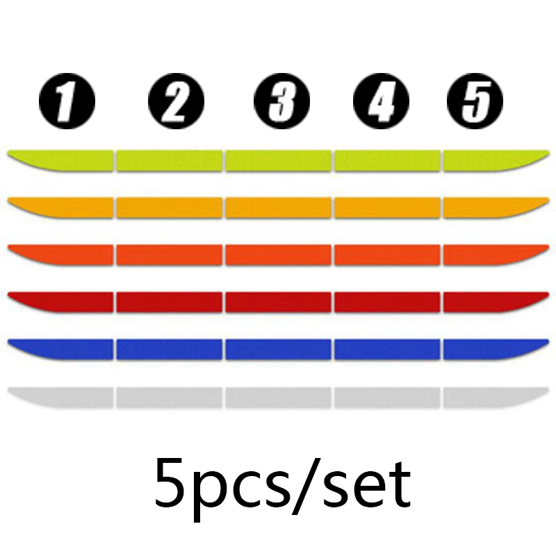 Pegatina Reflectante para maletero de coche, cinta Reflectante para advertencia Exterior, 90cm, 5 unidades/Set