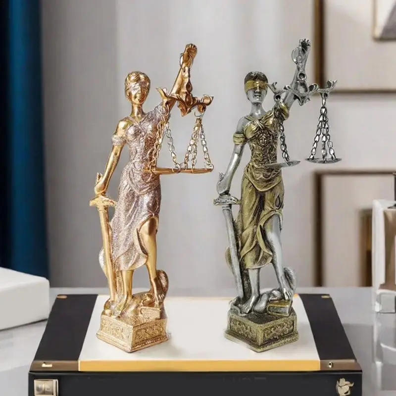 Justice Law Goddess Decoration Roman Blind Law Goddess Sculpture Greek Roman Goddess Of Fairness Holding Justice Scales For Home