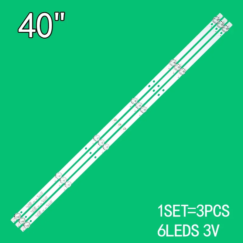 

For 703mm LED backlight bar 6 lights 3PCS for SANSUI UD40D DLED38.5HD 3X6 0001 KTVC-3903LEDT2D-SB LC390TA2A