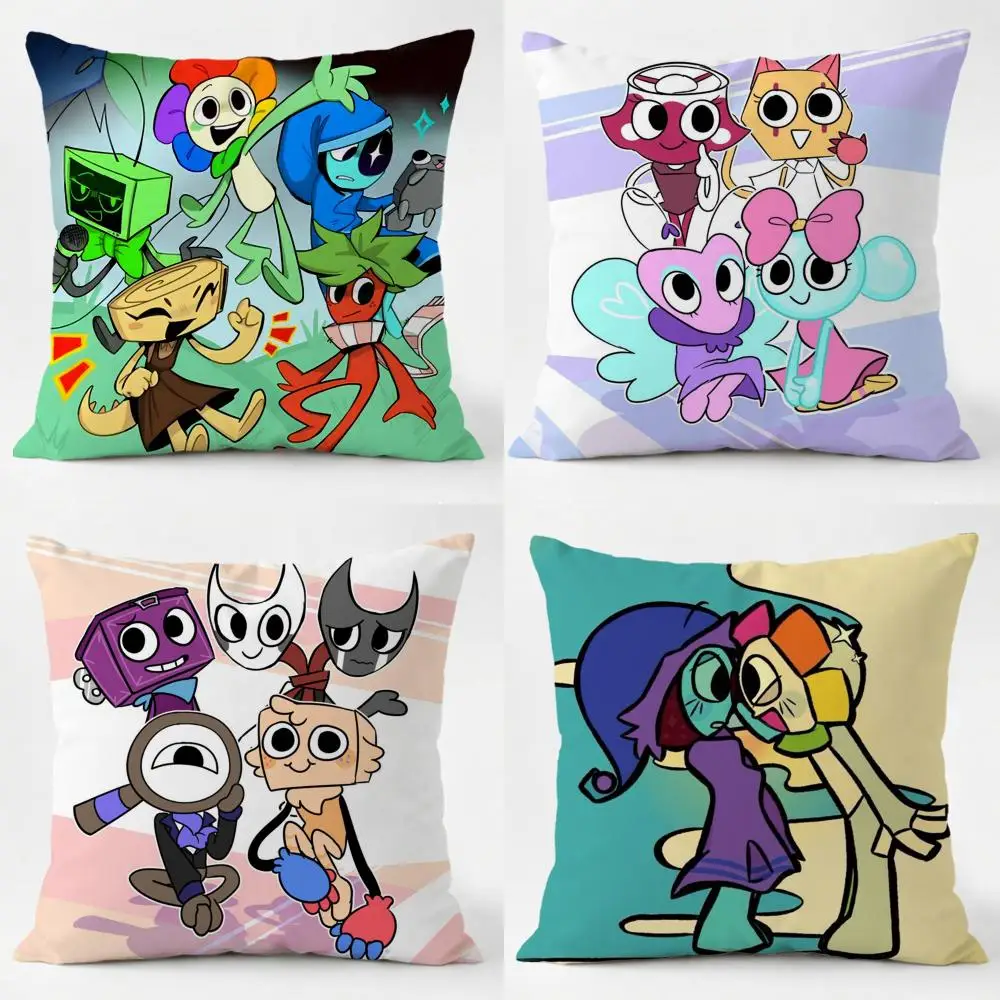 Game D-Dandys World Cushion Cover Daily Washable Linen Pillowcase Soft  for Sofa Bed Home Room Decor