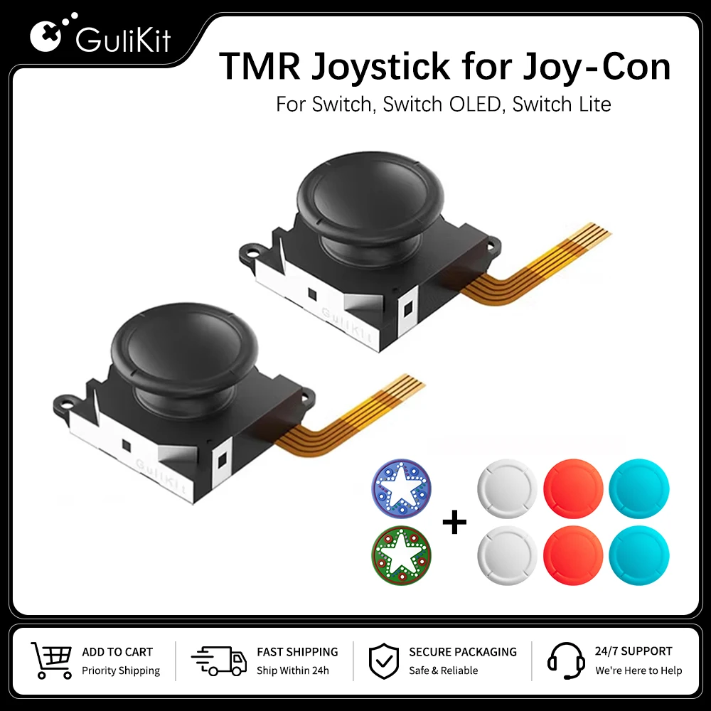 GuliKit NS40T Joystick for Replacement TMR Sensing No Drifting Stick for Nintendo Swicth/OLED/LITE Game Accessories Repair