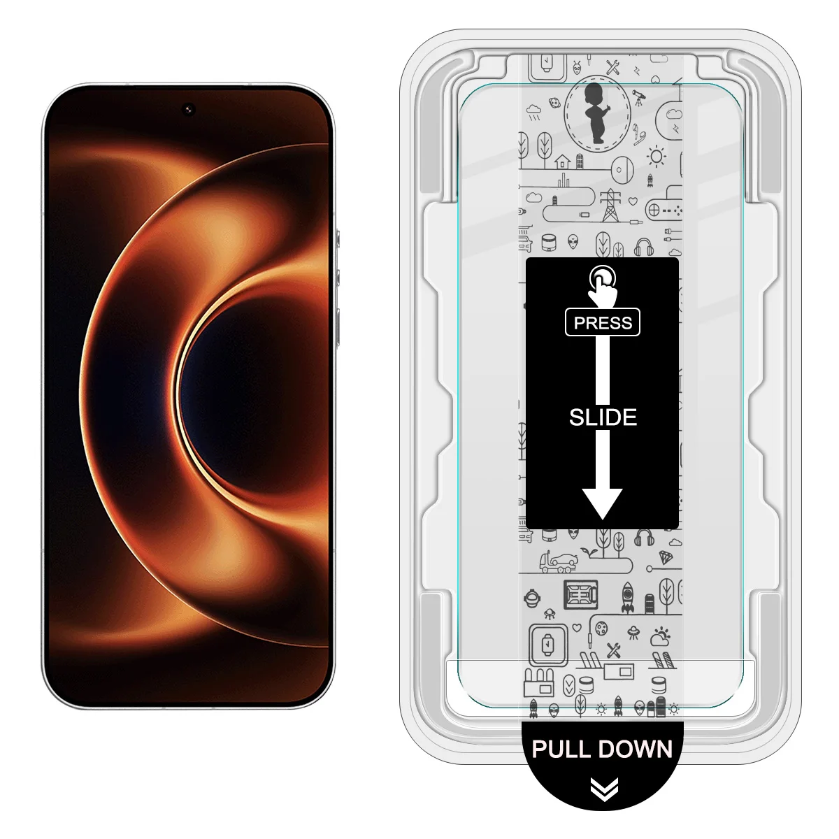 For Xiaomi 17 Ultra 5G Tempered Glass IMAK Locator Screen Protector Film Support Fingerprint