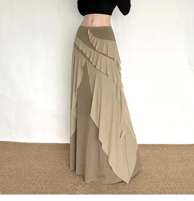 

Юбки джинсовые женские готические черные с эффектом потертости, рваные, с необработанным краем, кожаные, асимметричные, многослойные, с карманами, в стиле карго, панк, стимпанк, на Хэллоуин