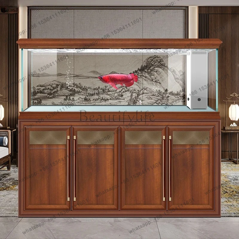 Fish Tank Living Room Home Use Huayun Series Ultra Clear Glass Goldfish Tank Aquarium
