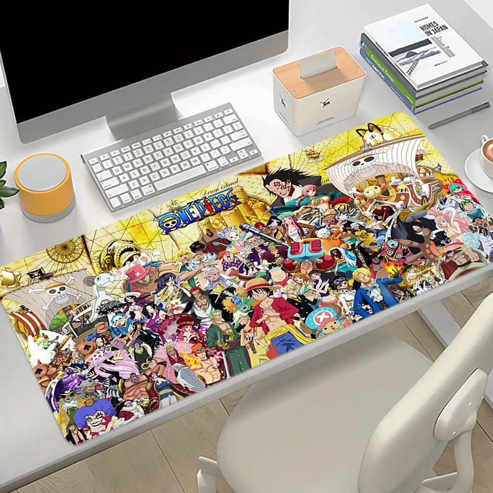 Gaming Mouse Pad Gamer Home Computer Accessories Cool  Anime O-One Piece Mousepad XXL Keyboard Pad Non-Slip Office Mouse Mat