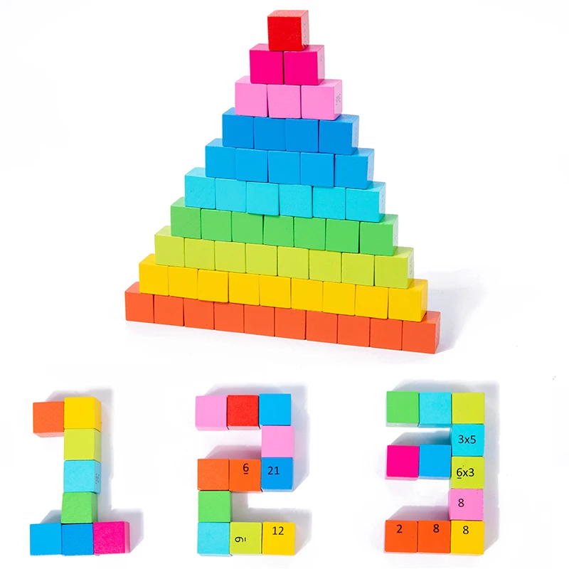 Giocattoli educativi in legno Montessori per bambini Giocattoli per bambini 99 Tabella di moltiplicazione Matematica in età prescolare Aritmetica