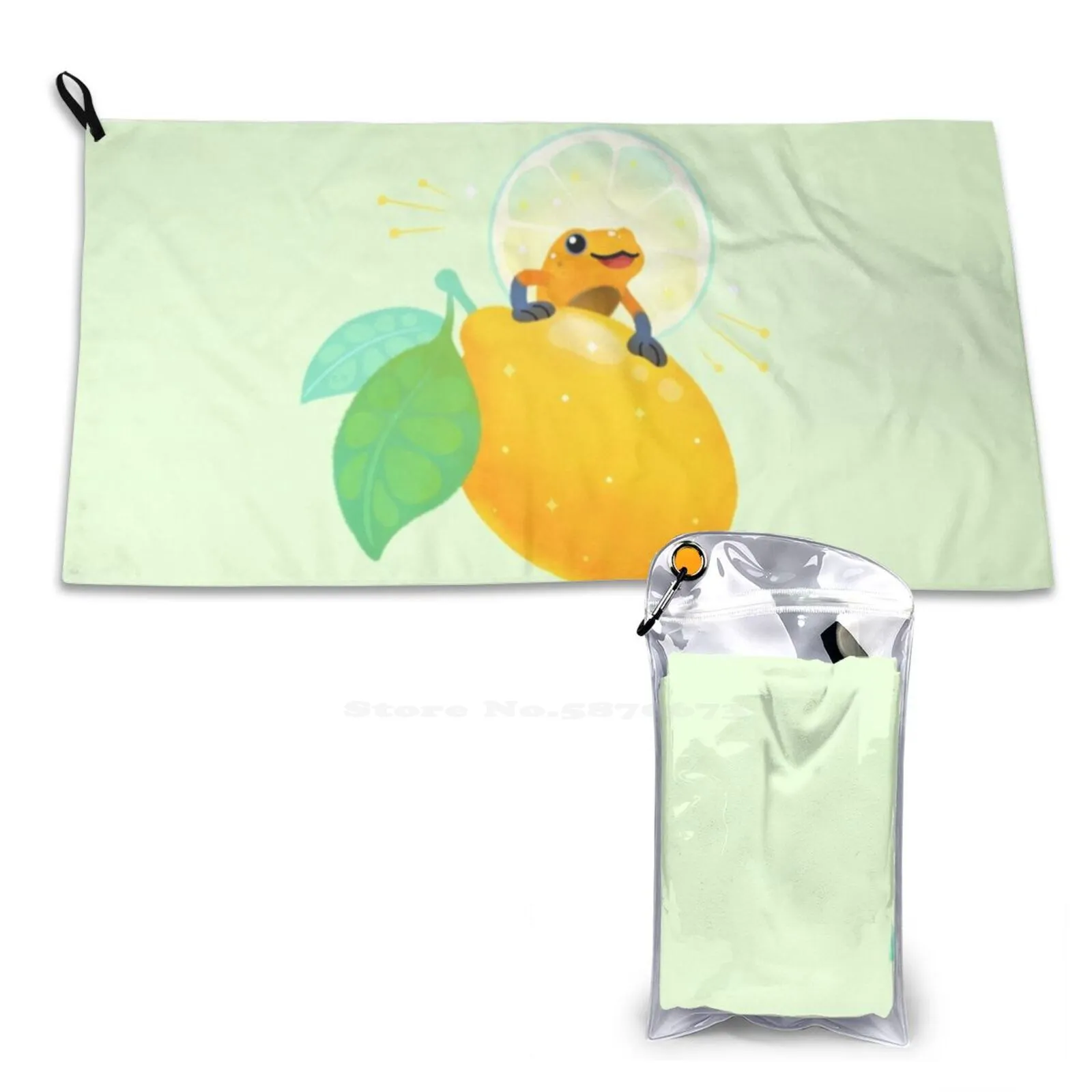 Golden Poison Lemon Sherbet 1 3D Print Towel Sport Soft Towel Cottagecore Frogs Poison Frog Golden Poison Dart Frog Animals