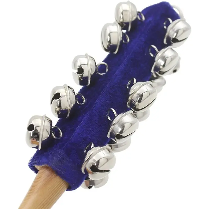 B05C-Wooden Hand Held Bell Stick Musical For Adult KTV Party Orff For Off Instruments Early Education Stick Shaker Discussio