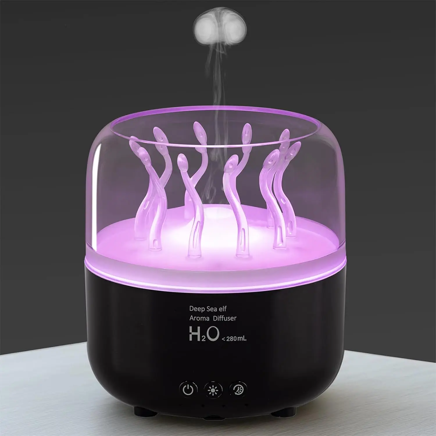 Jellyfish Humidifier Diffuser, 280ml Essential Oil Diffuser with Remote, 7 Color Lights, Quiet Ultrasonic Cool Mist Humidifier