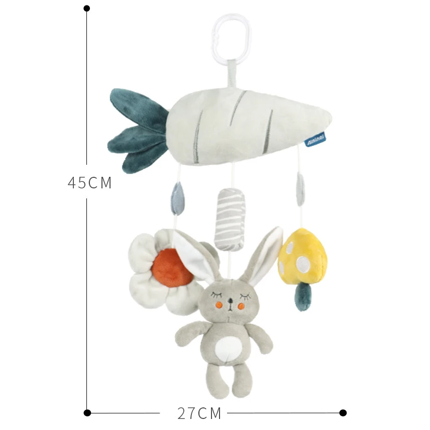아기 장난감 0 12 개월 봉제 동물 아기를위한 딸랑이 휴대용 교수형 어린이 침대 자동차 좌석 유모차 장난감 신생아 선물을위한 감각 장난감