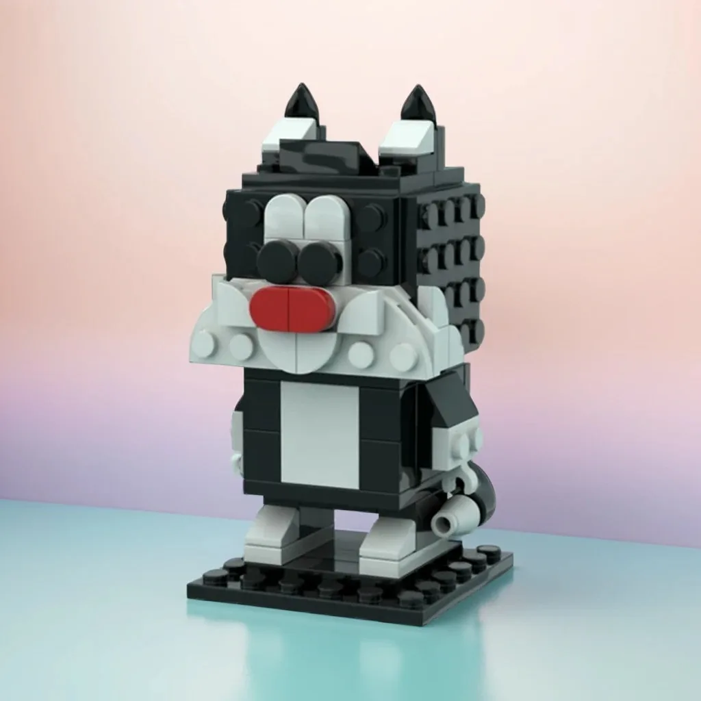 

96Pcs Sylvester BrickHeadz MOC Classic Cartoon Cat Character Education Building diy Blocks Birthday Toys Gift