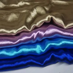 Shiny Charmeuse Fabric Pearly Silky Soft Reflective Satin Crepe Lissee DIY for Cloth