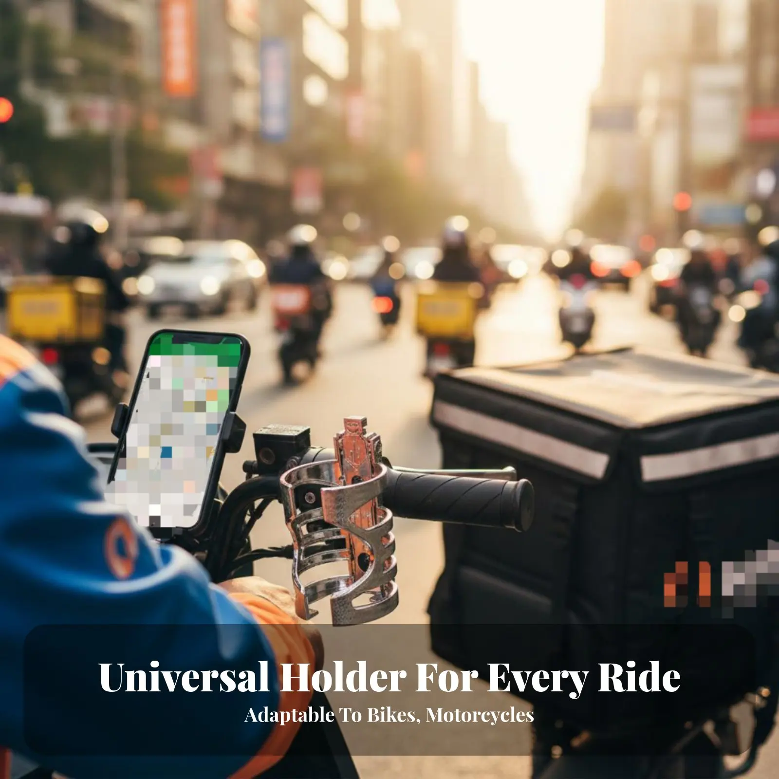 

Cycle Drink Holder Easy Installation Motorcycle Drink Holder Scooter Water Bottle Holder Anti-Slip Adjustable Bottle Mount