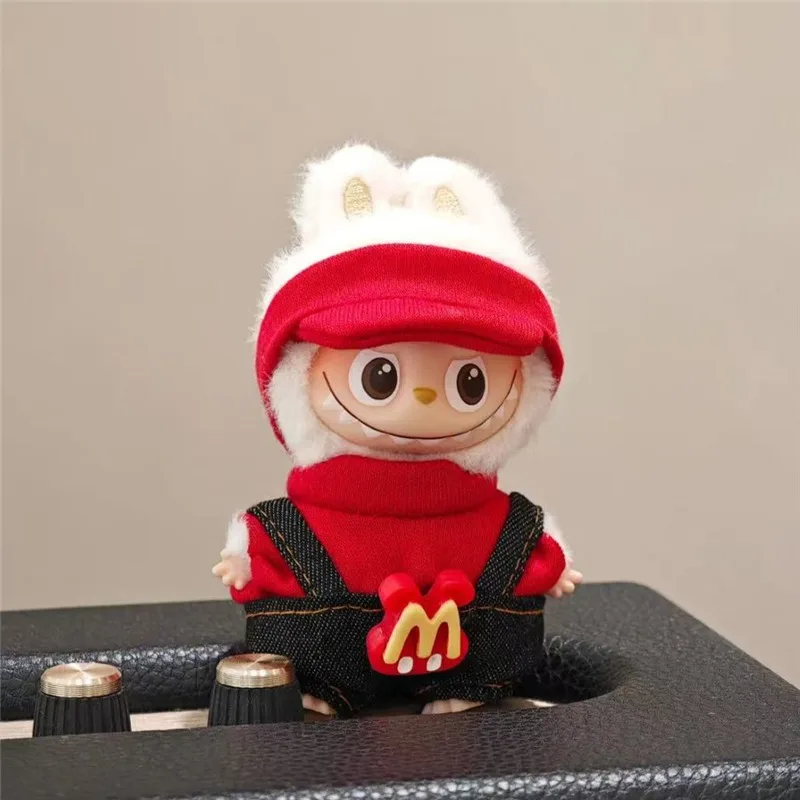 4.0 The Monsters Pin Love Series For Labubu Doll Workwear Fast Food French Fries Cosplay Clothes Fashion Coffee Ropa Clothing