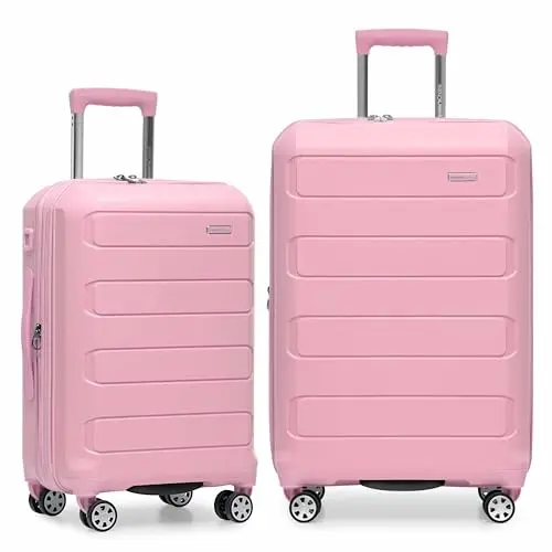 

Набор чемоданов Traveler's Choice Pagosa Indestructible Hardshell Expandable Spinner, розовый, 2 штуки (22/26 дюймов)