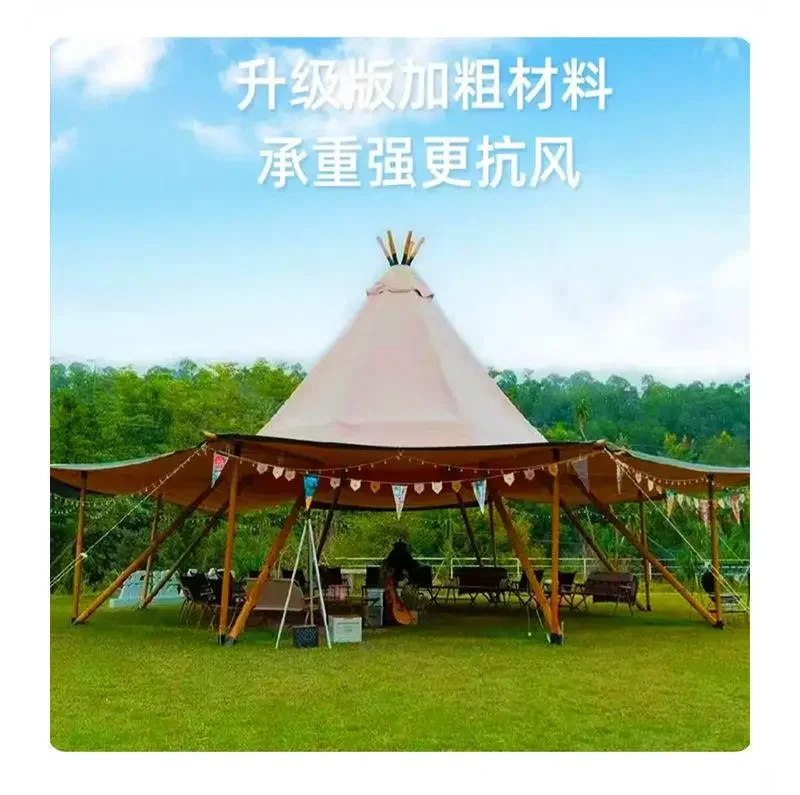 Indian Internet celebrity rainproof shade big straw hat, bed and breakfast restaurant camp camping exhibition