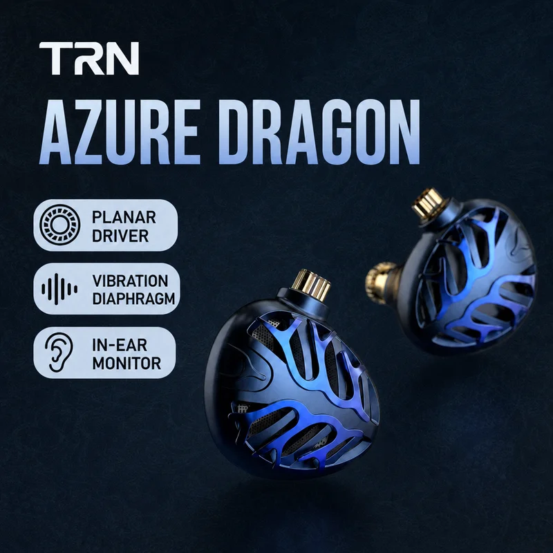 Trn In Ear Wired Headphones 14 6mm Planar Diaphragm Hifi Detachable Cable Earphones For Music Gaming Audiophile