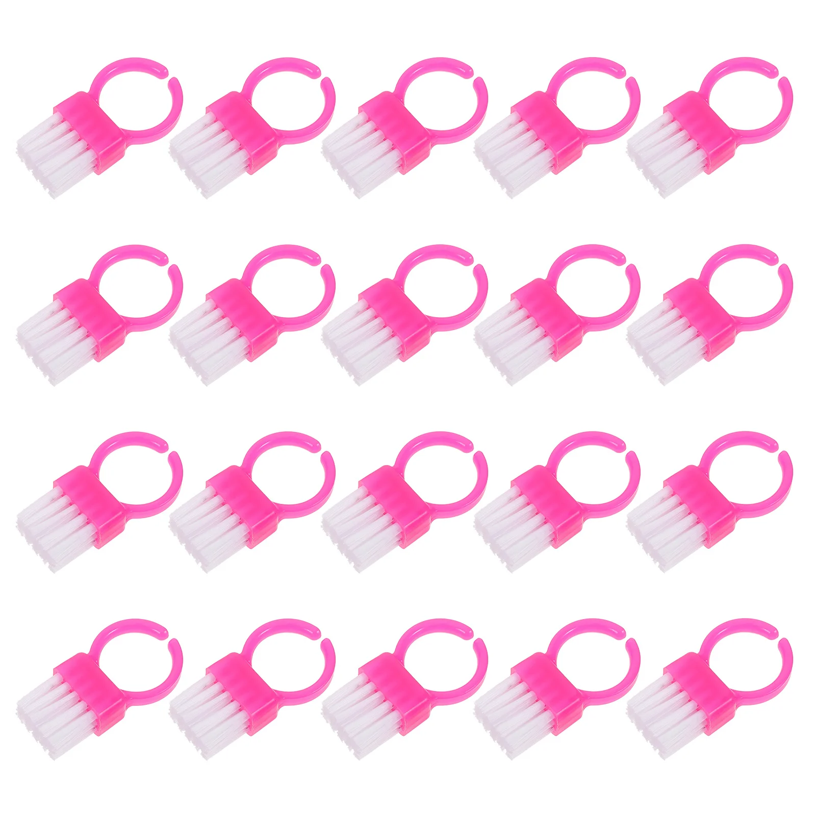 

100Pcs Plastic Nail Cleaning Brush Set Hard Bristles Fingernail Scrubbing Portable Home Manicure Tools Pink Under Nail Brush
