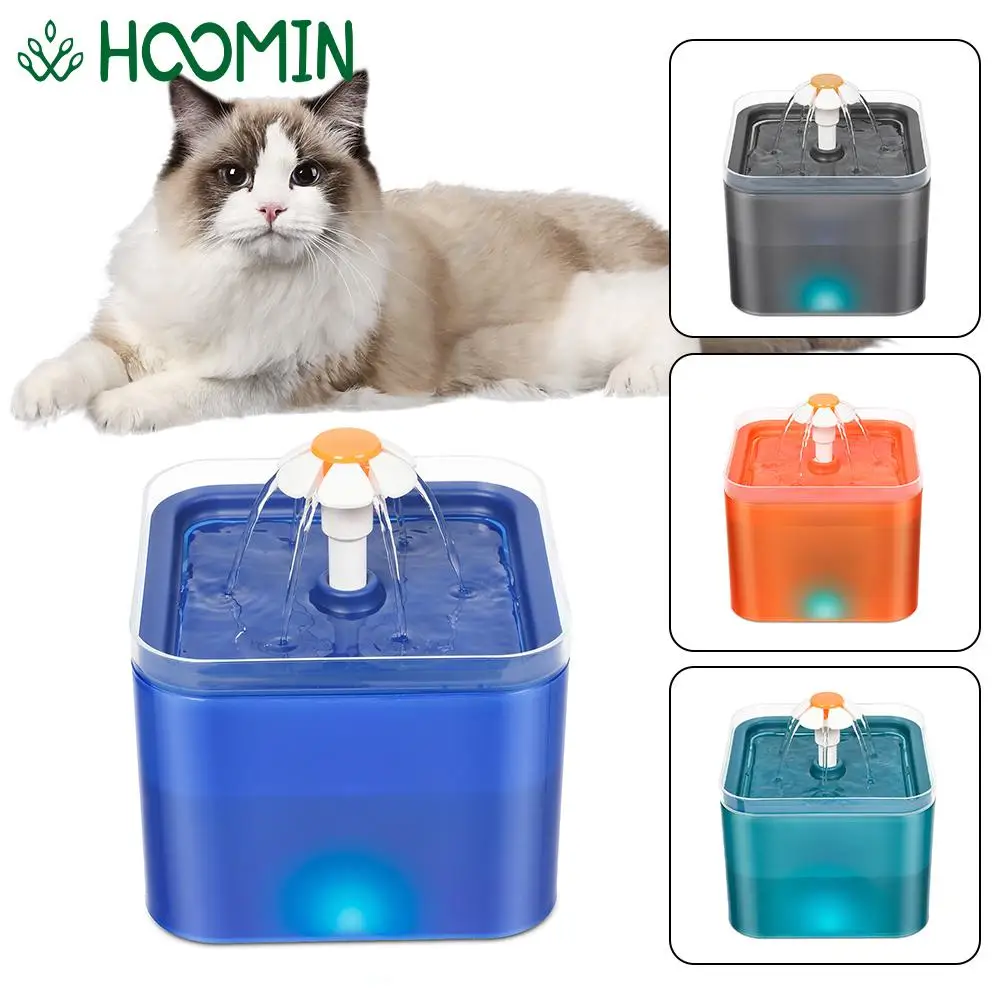 USB Charging for Fresh Water Pet Water Dispenser with Recirculate Filtring Cat Drinking Fountain Automatic with LED Lighting