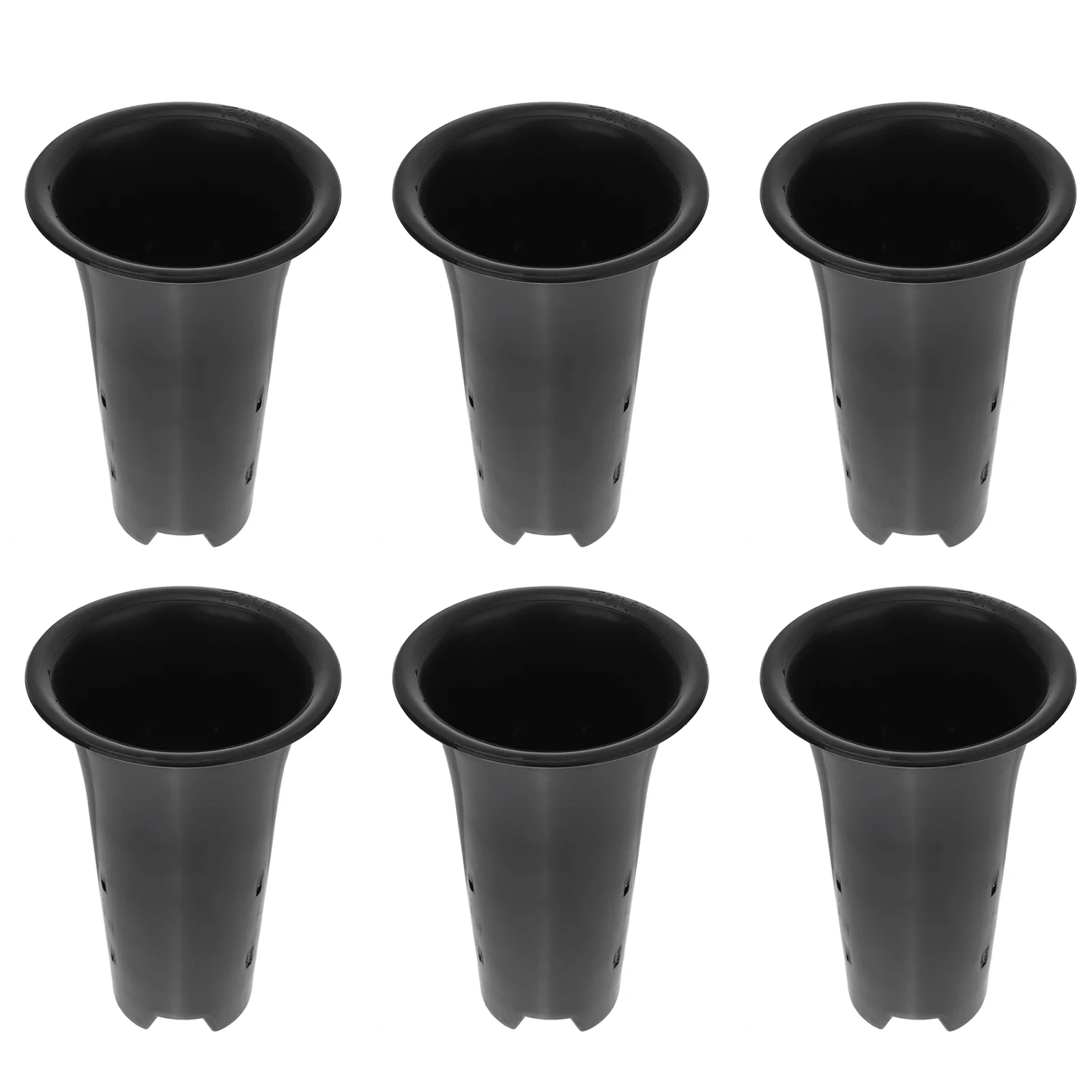 6 Pcs Special Pot for Orchids Flower Planter Clear Pots with Holes Black Indoor Root-control Planters Nursery