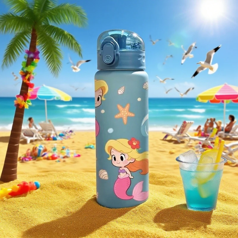 Tazza d'acqua con motivo a sirena da 780 ml stampata in 3D: stampa dai colori vivaci, materiale per uso alimentare, indispensabile per gli amanti dello stile fantasy