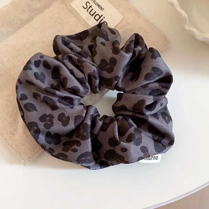 Seksowne wąż Leopard gumki do włosów Scrunchies nakrycie głowy Vintage ciemnobrązowy Vintage Leopard Dot elastyczna opaska do włosów kucyk zestaw uchwytów