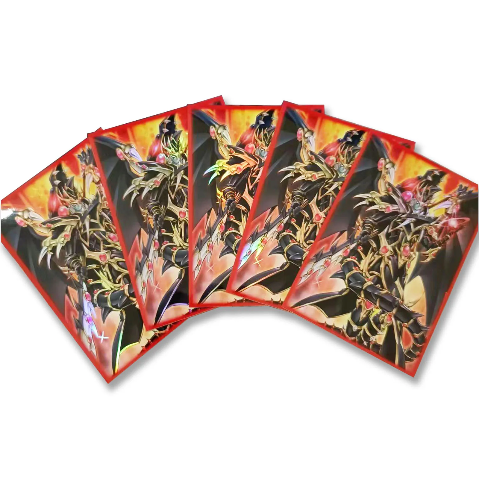 63x90mm 50ct Holographic Flashing Top Loading Trading Card Sleeves Deck Protector for YuGiOh/Japanese Sized Cards