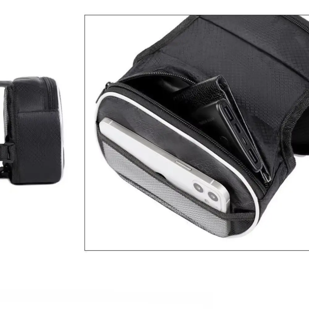 New Large Capacity Bicycle Saddle Bag Oxford Cloth Flip Opening Bicycle Front Beam Bag Accessories Cycling MTB Trunk Bag