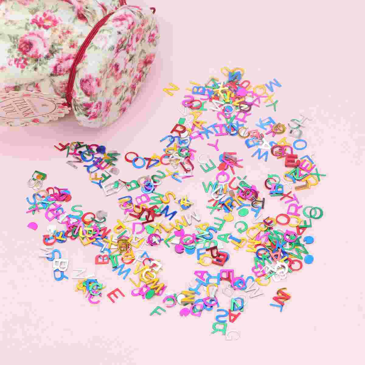 10500 Pcs Wedding Ceremony Decorations Alphabets for Shinny Table Letter Bride Sprinkle