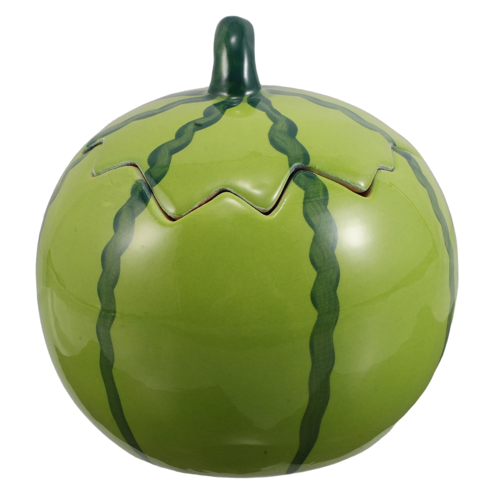 

Watermelon Shape Ceramic Bowl Cute Fruit Dessert Snack Serving Dish Soup Ramen Rice Container With Lid Food Photography Prop