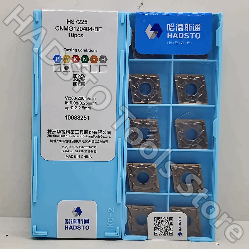 

CNMG120404-BF HS7225 CNMG120404-BF CNMG120404 CNMG431 HADSTO CNC carbide Turning inserts For Stainless steel, Steel 10PCS/BOX