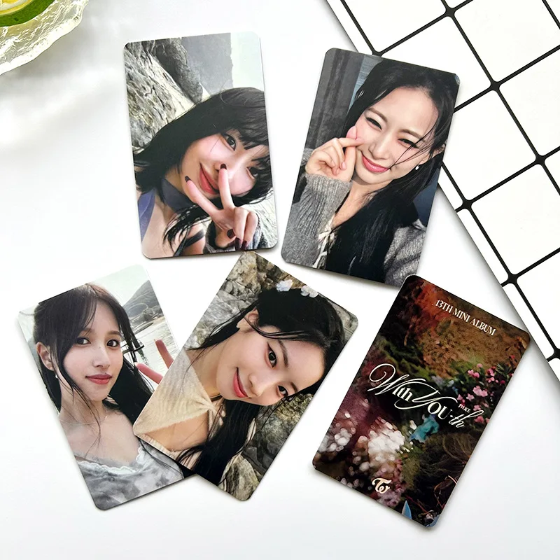 Kpop TWICE With YOU-th New Album Photocards LOMO Card para Fans Collection Photo Cards Gift, 9 piezas por juego