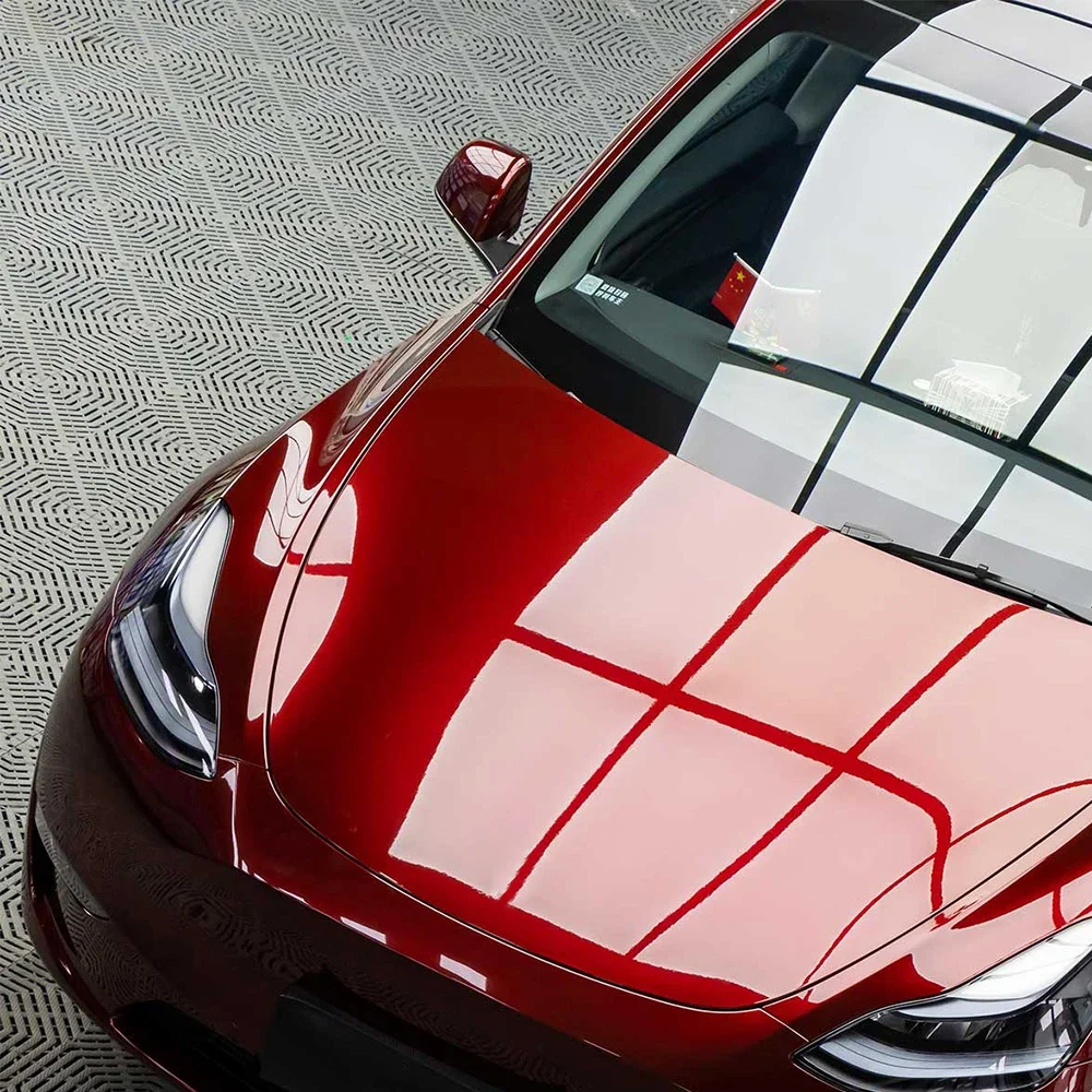 

0.5M/1Mx1.52/3/16.5M Premium Liquid Metal Vampire Red Vinyl Car Wrap Decal Motorcycle Car Styling Adhesive Film Sheet Air Bubble