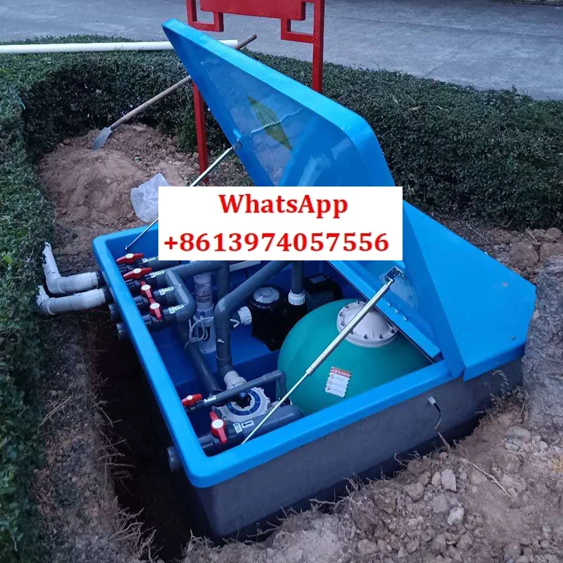 Equipo de filtración de circulación de piscinas, tratamiento de agua enterrada, depósito de arena, máquina integrada con bomba de agua