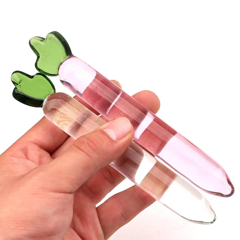 Couples Vaginal And Anal Stimulation Erotic Toys Crystal Glass Dildo Penis Glass Beads Anal Plug Butt Plug Sex Toys For Woman