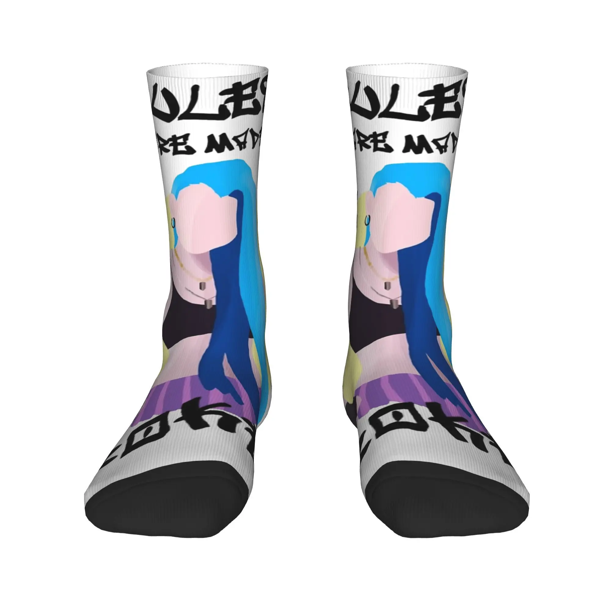 Men Women Arcane Anime Jinx  Socks Sweat Absorbing Fashion Rules Are Made To Be Broken  Socks Birthday Present