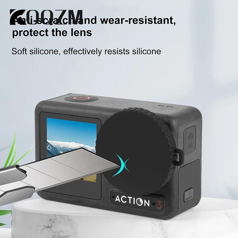Smart Eyes Sports Camera Silicone Lens Cover For DJI Osmo Action 3/4 Protective Cover Accessories