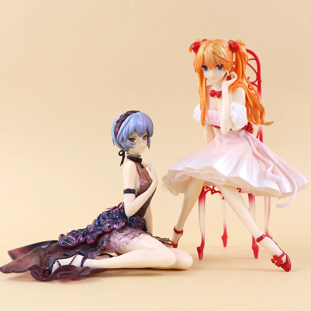 15ซม.อะนิเมะShin Seiki Evangelion Souryuu Asuka LangleyรูปAyanami Rei 1/7กระซิบของFower Verรุ่นของเล่นของขวัญAction Figure