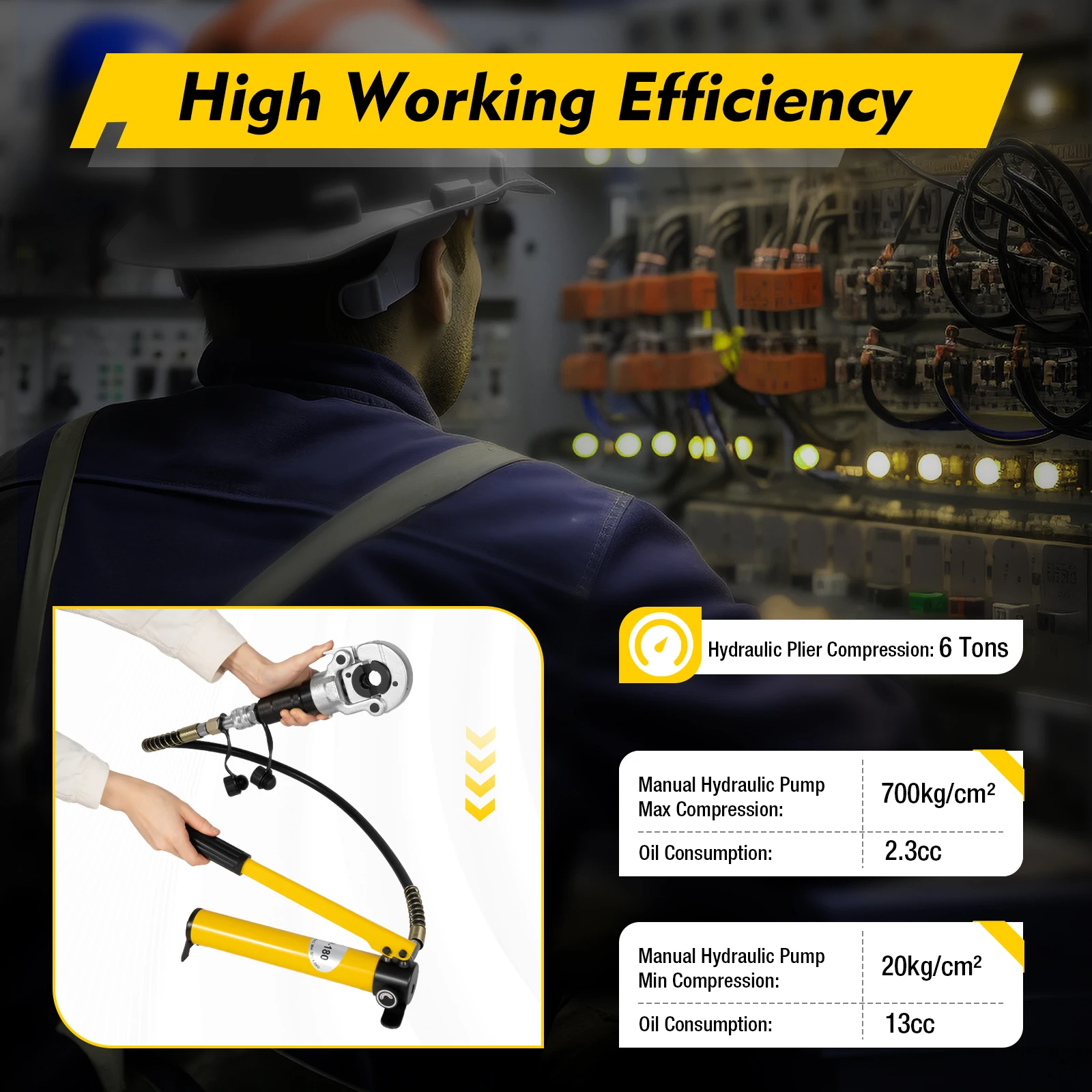 Hydrauliczne szczypce do zaciskania 6T Hydrauliczne szczypce do zaciskania V-Contour Prasa promieniowa Rura miedziana