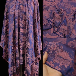 Simulation Silk Satin Two-colour Jacquard Fabric Thin Brocade New Chinese Hanfu Cheongsam Dress Clothing Fabrics