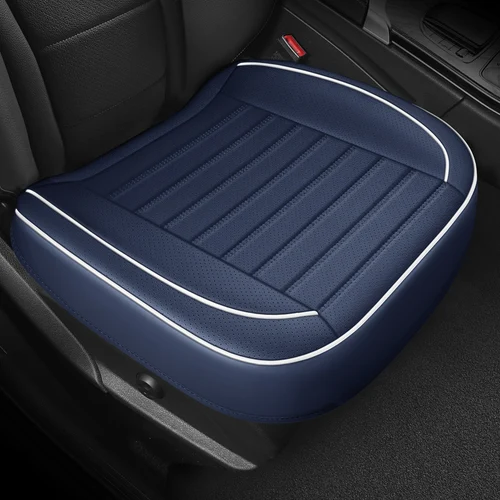 Imagen 2 del producto Funda de asiento de coche delantera de cuero PU, protectores de asiento de coche antideslizantes y de envoltura completa, cojín de asiento inferior impermeable para la mayoría de los coches