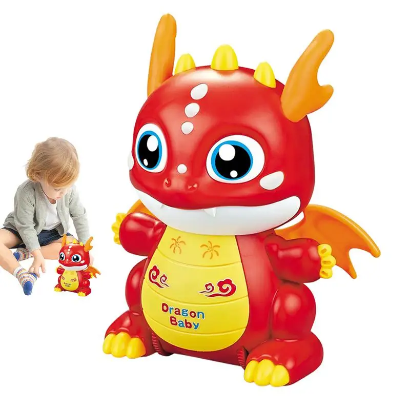 Musical Dancing Toy Fun Moving Crawling Dragon Toy Cute Light Up Dancing Dragon With Music For Boys Girls Toddler Birthday