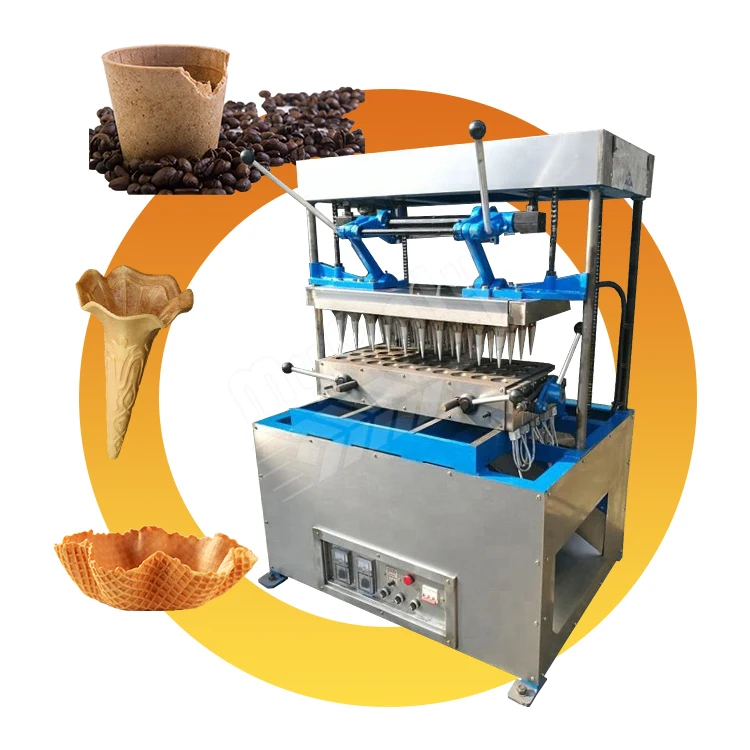 MY Automatic Ice Cream Pizza Biscuit Waffle Cone Maker Edible Coffee Tea Cup Make Machine Set