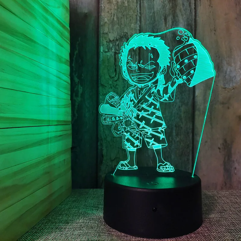 Lampe LED 3D à l\'effigie de Manga japonais, luminaire décoratif d\'intérieur, idéal pour une chambre à coucher ou comme cadeau d\'anniversaire