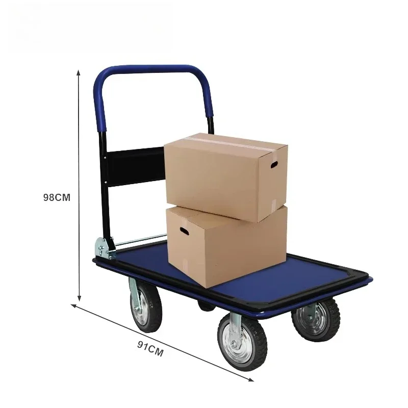 

Customizable Platform Heavy Duty Hand Truck Trolley Cart With Folding Handle
