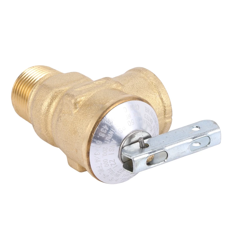 3/4 Inch NPT American Standard Lead-Free Water Heater Safety Valve 150 Psi Brass Pressure Relief Valve