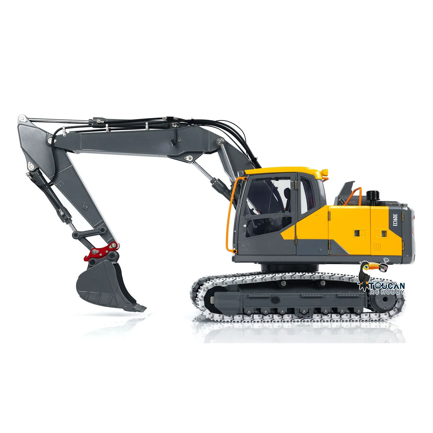 1/14 RC EC160E Hydraulic Excavator 3 Arms Metal Sound Light System Battery FlySky ST8 Remote Control Diggers Model Toy Gifts