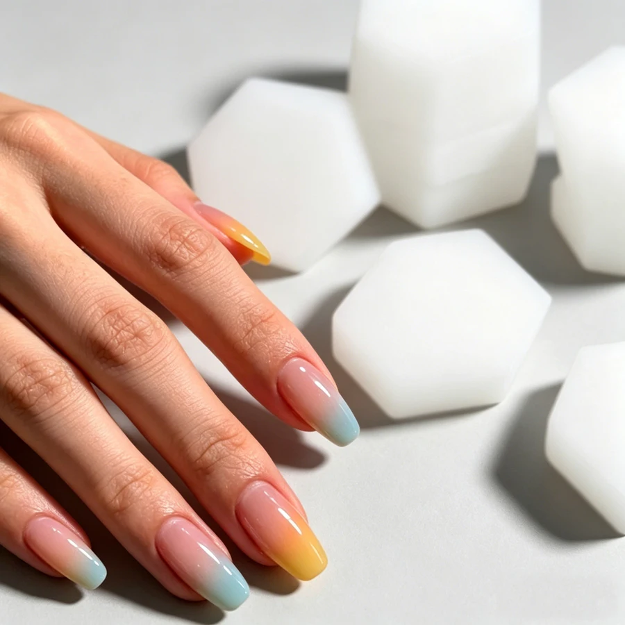 10/20/50 Stück Sechseckige Fusselfreie Nagelschwämme, Nagelreinigungstücher, Weiche Pads für Farbverlauf-Nagelkunst DIY Maniküre – Detail 4